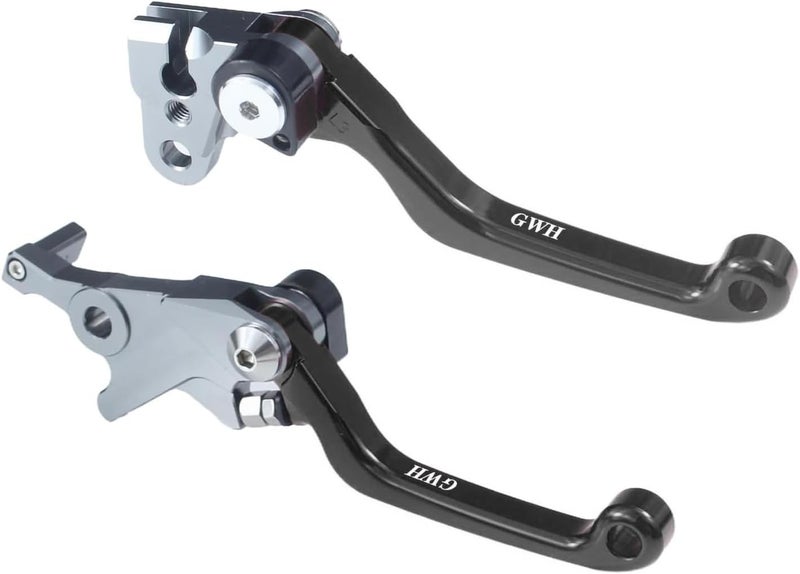 GWH Motorcycle Billet Foldable Brake Clutch Lever Handle CNC Aluminum Pivot for TRX400EX TRX 400 EX 1999-2008 Dirt Pit Bike (Black) - Image 1